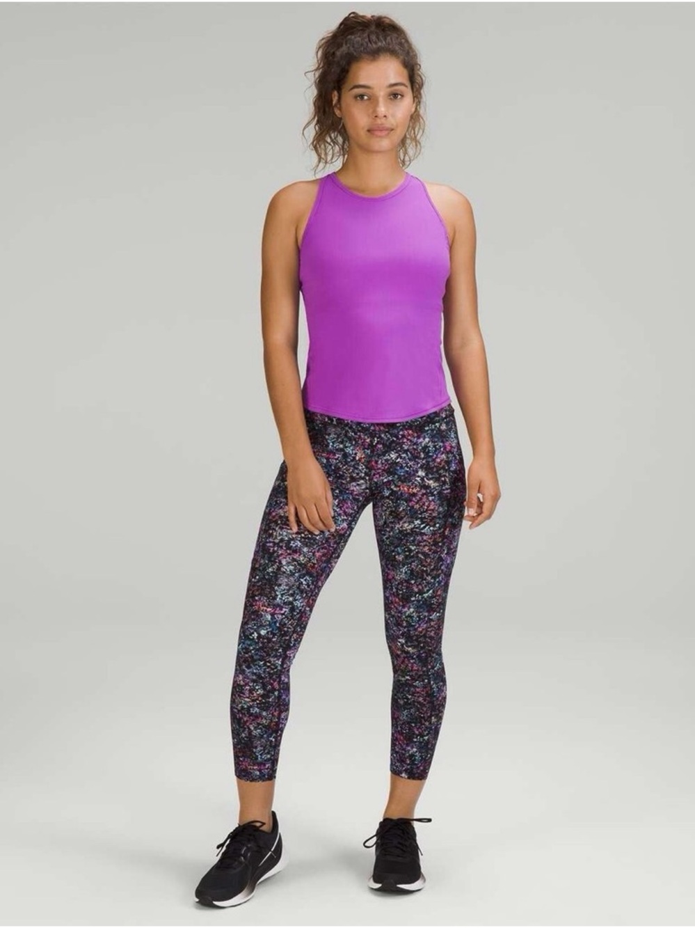 lululemon athletica Black Multicolor Printed Leggings